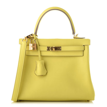Hermes Swift Kelly Retourne 25 Lime 1 of 10