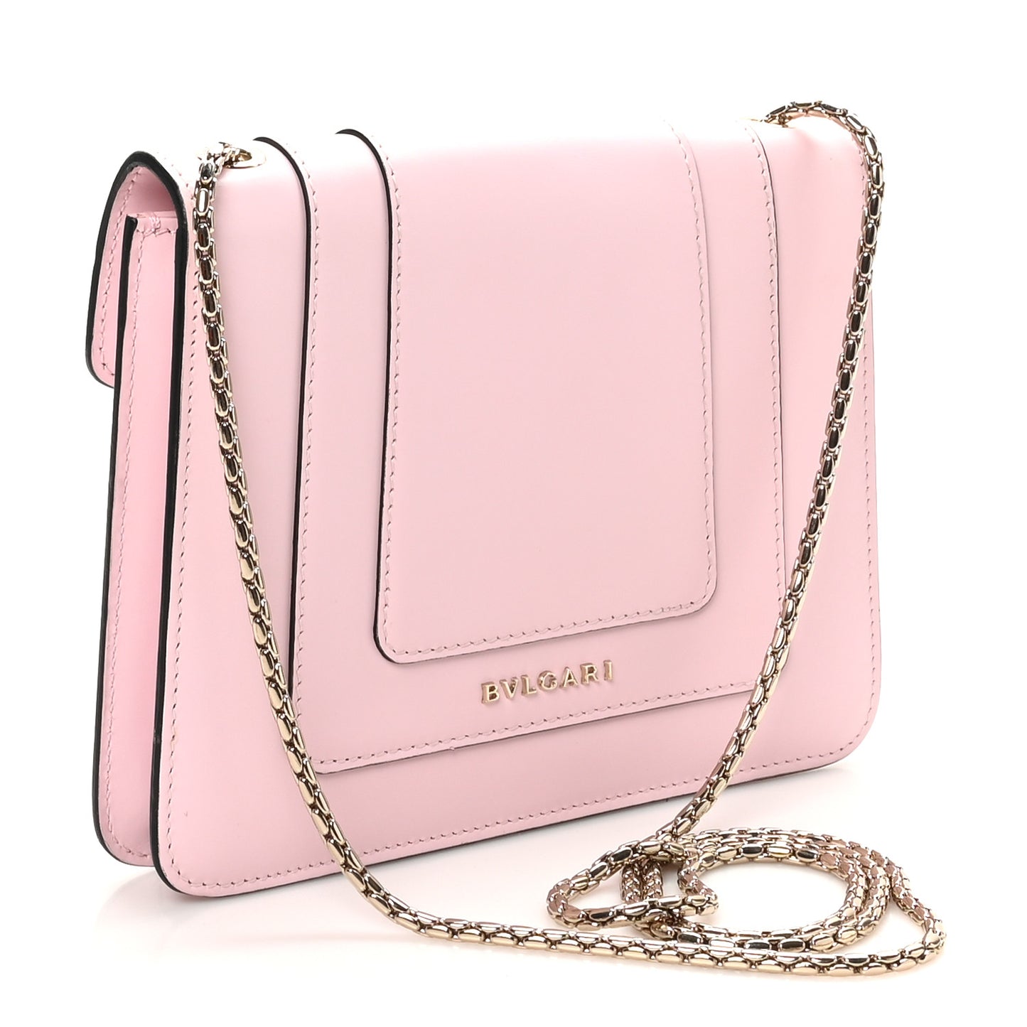 Calfskin Small Serpenti Forever Snake Strap Crossbody Bag Light Pink