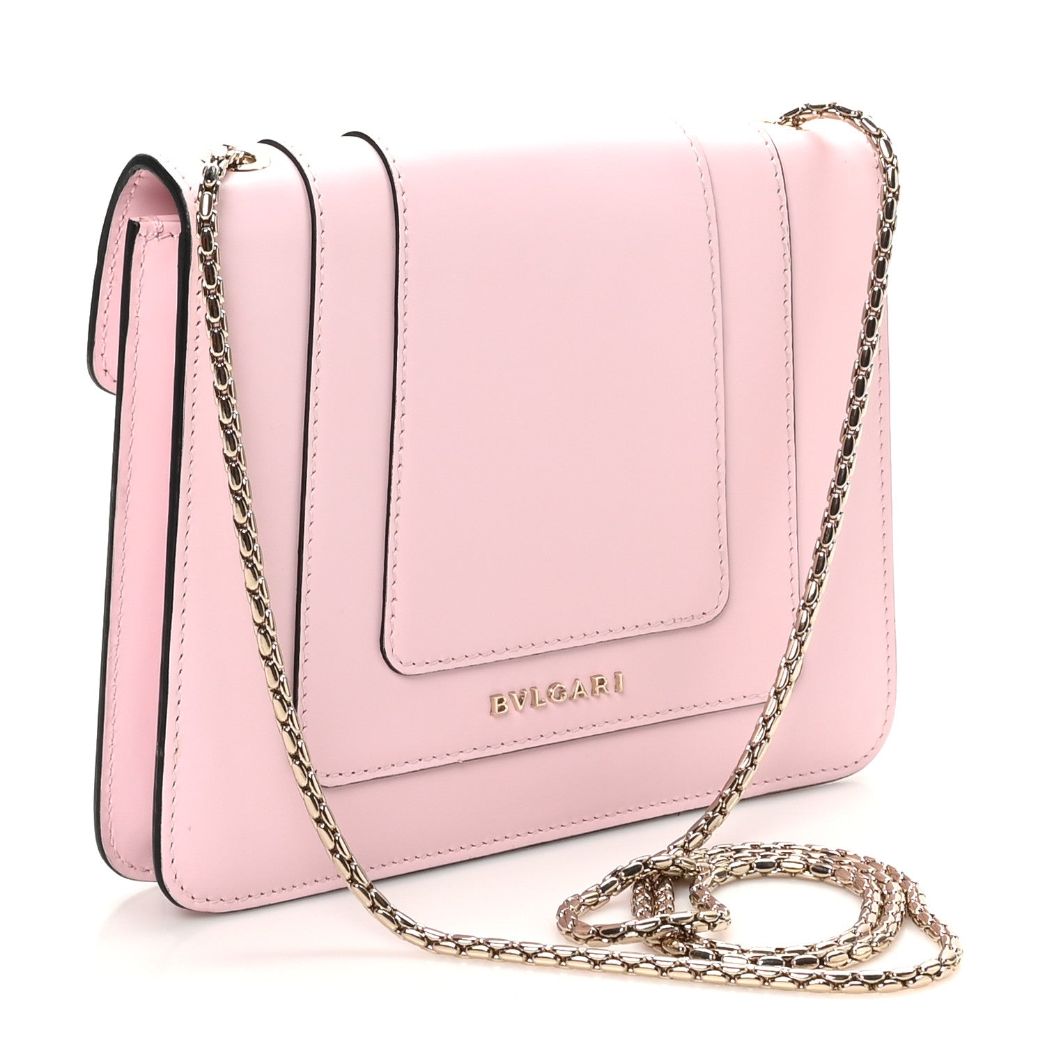 Bulgari Calfskin Small Serpenti Forever Snake Strap Crossbody Bag Light Pink 3 of 9