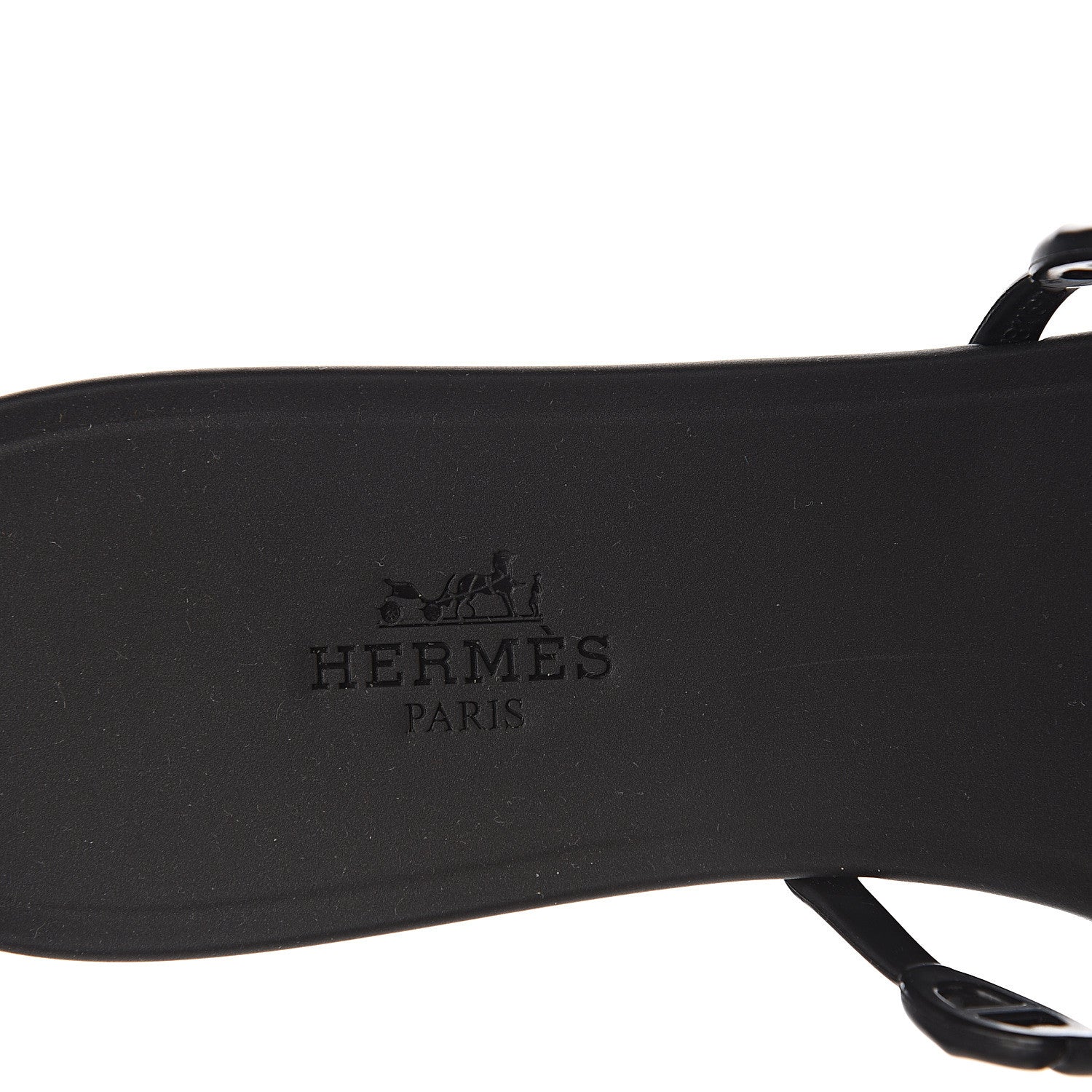 Hermes Rubber Chaine d'Ancre Rivage Sandals 39 Black 7 of 8
