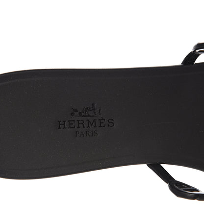 Hermes Rubber Chaine d'Ancre Rivage Sandals 39 Black 7 of 8