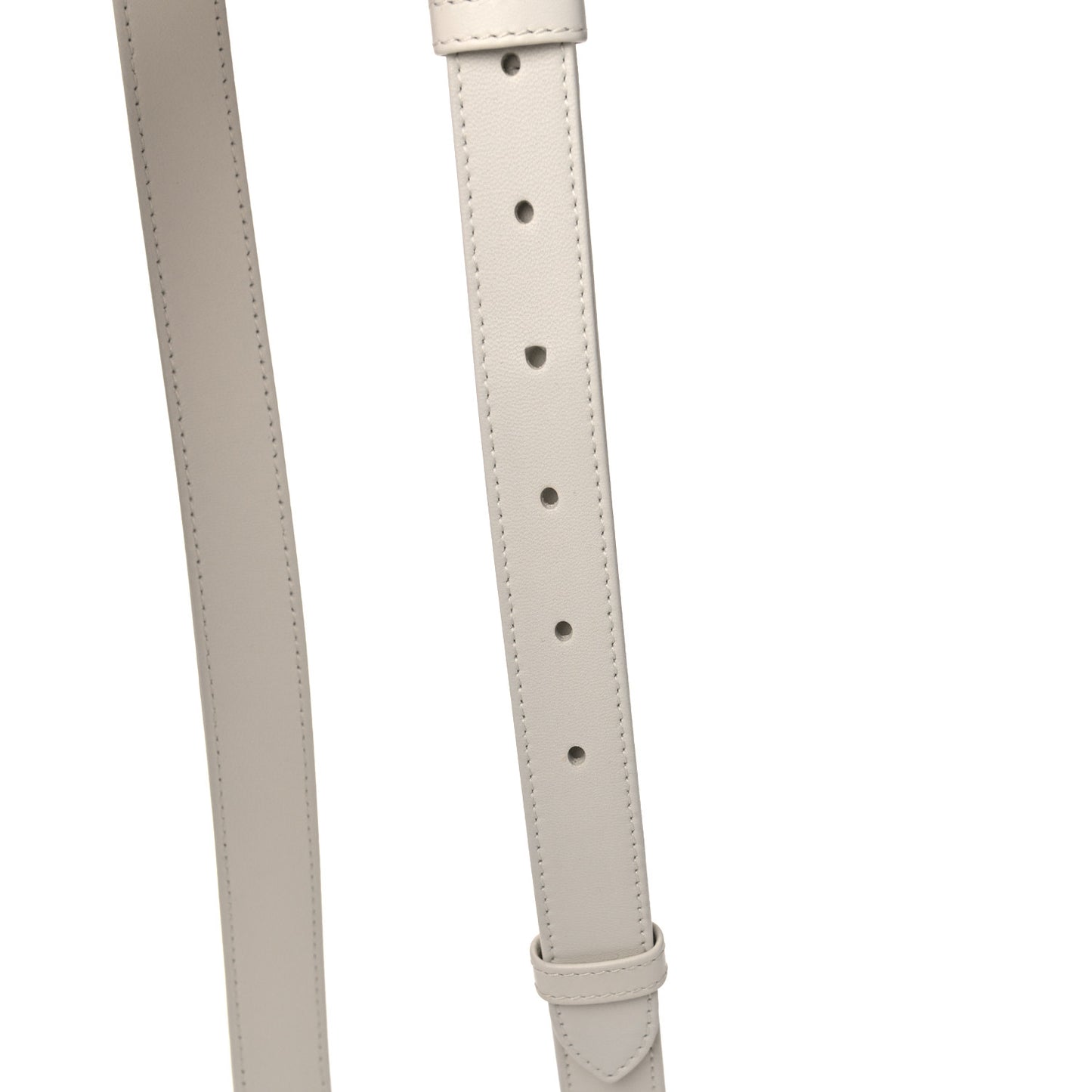 Lambskin Lady Dior Adjustable Shoulder Strap White
