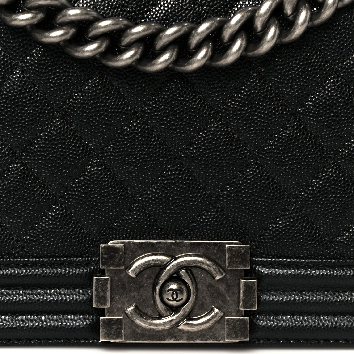 Chanel Caviar Quilted Medium Boy Flap Black 8 of 10
