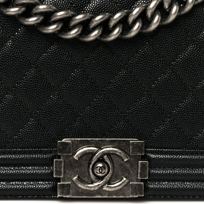 Chanel Caviar Quilted Medium Boy Flap Black 8 of 10