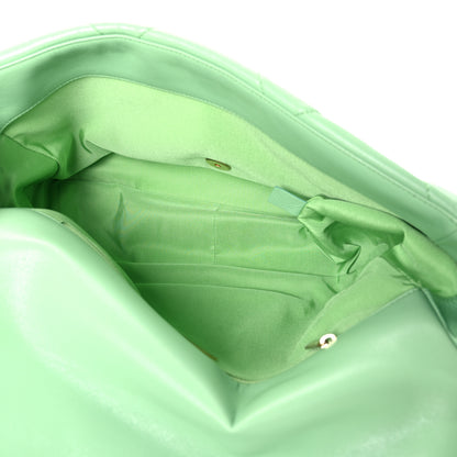 Chanel Lambskin Quilted Maxi Chanel 19 Flap Light Green 5 of 10