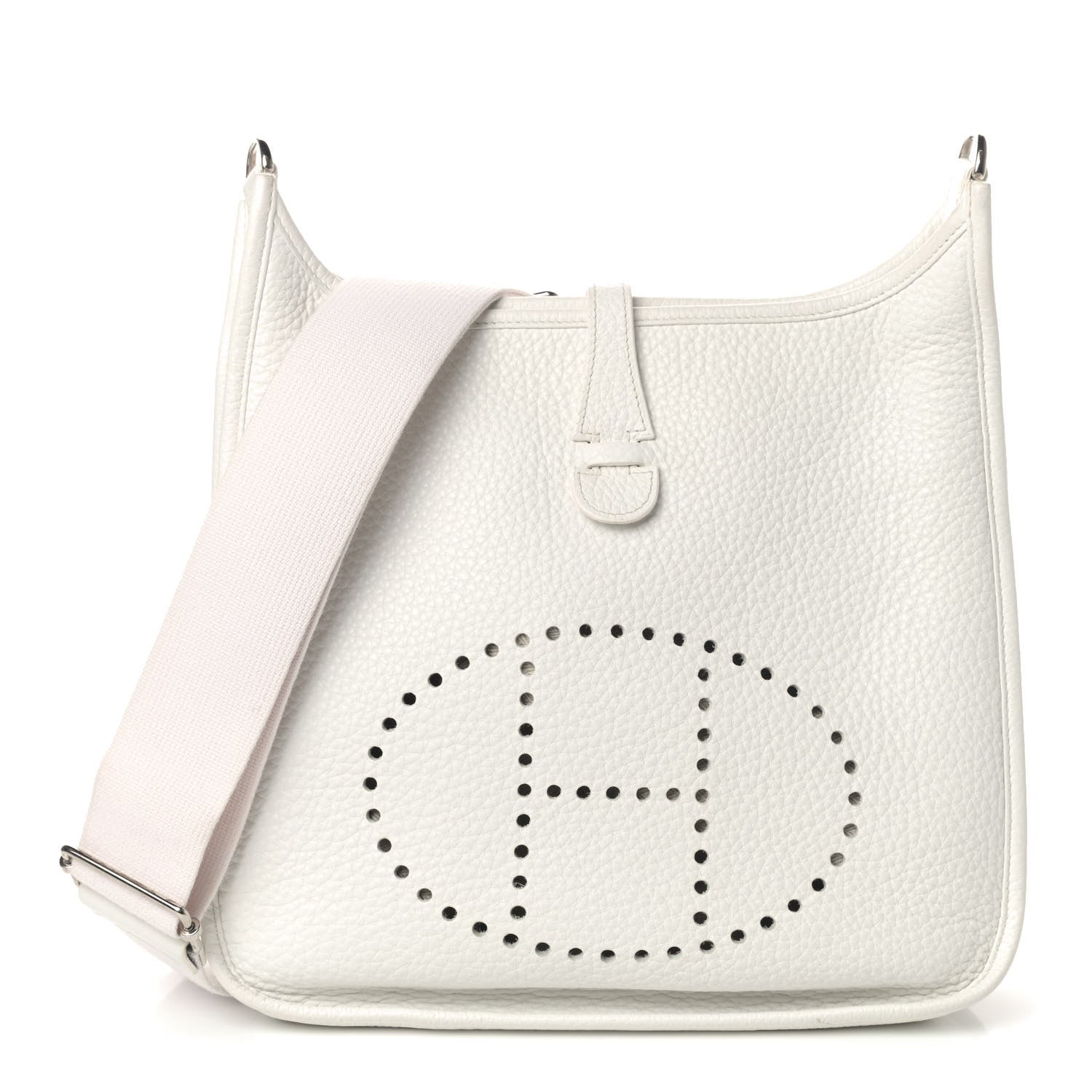 Hermes Taurillon Clemence Evelyne III PM White 1 of 4