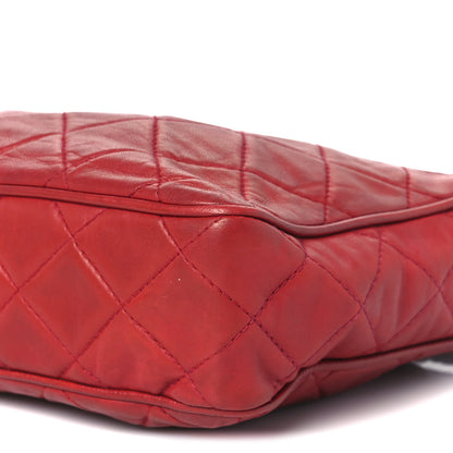 Chanel Lambskin Quilted Tassel Camera Case Red 12 of 12