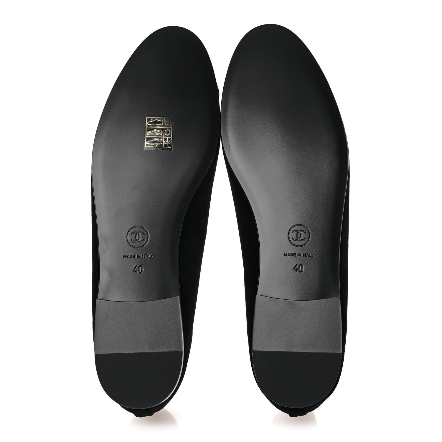 Chanel Velvet Cap Toe Ballerina Flats 40 Black 8 of 12
