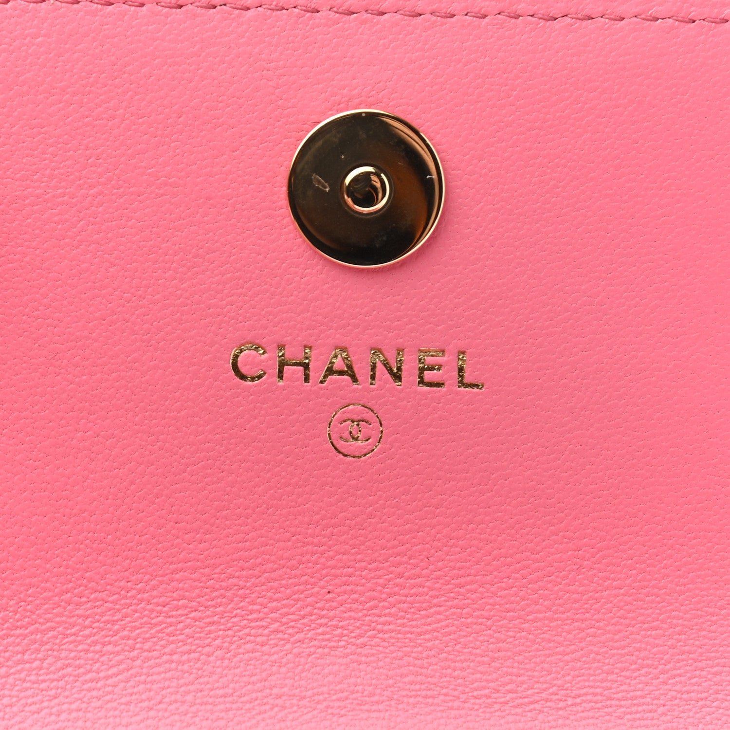 Chanel Lambskin Quilted CC Hook Card Holder Pink 6 of 8
