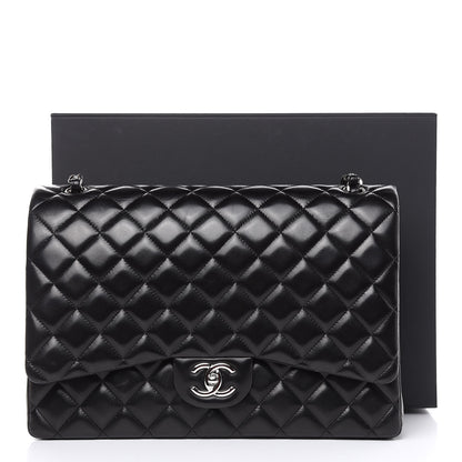 Chanel Lambskin Quilted Maxi Double Flap Black 19 of 19