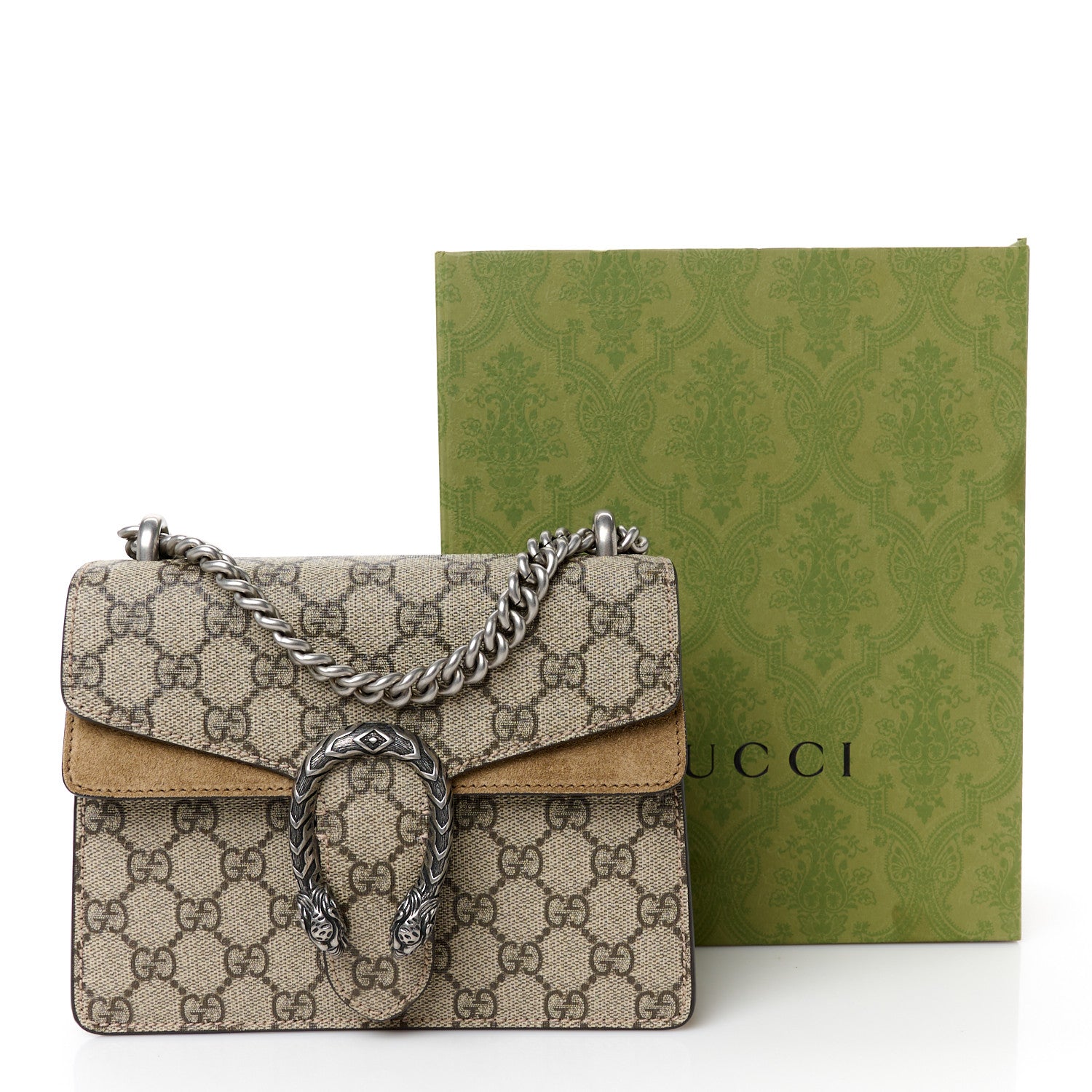 Gucci GG Supreme Monogram Mini Dionysus Shoulder Bag Taupe 13 of 13