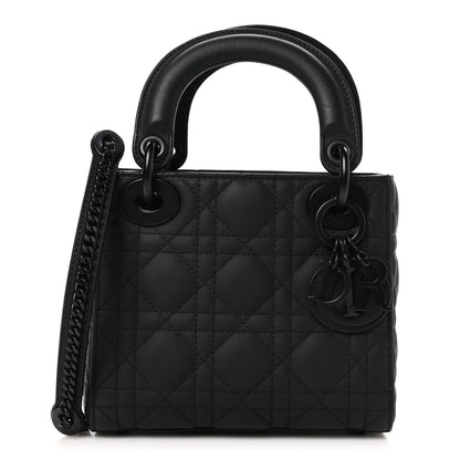 Christian Dior Ultra Matte Calfskin Cannage Mini Lady Dior Black 1 of 10