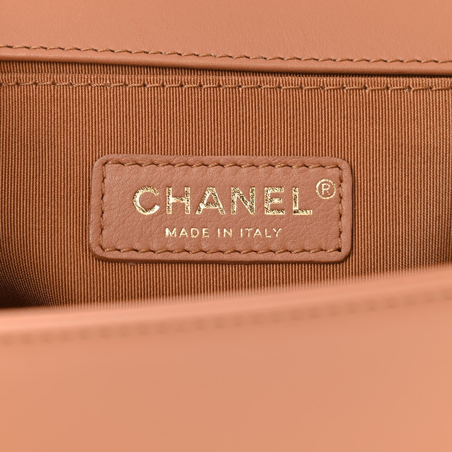 Chanel Lambskin Quilted Medium Boy Flap Dark Beige 6 of 11