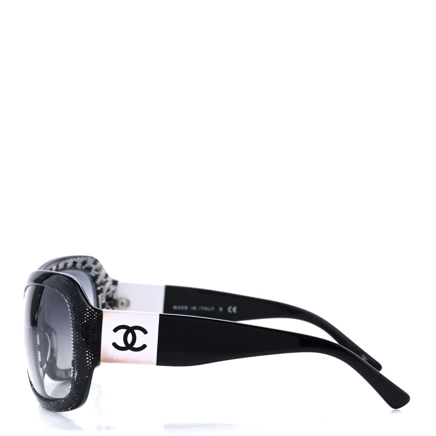 Acetate CC Lace Effect Sunglasses 5146 Black White