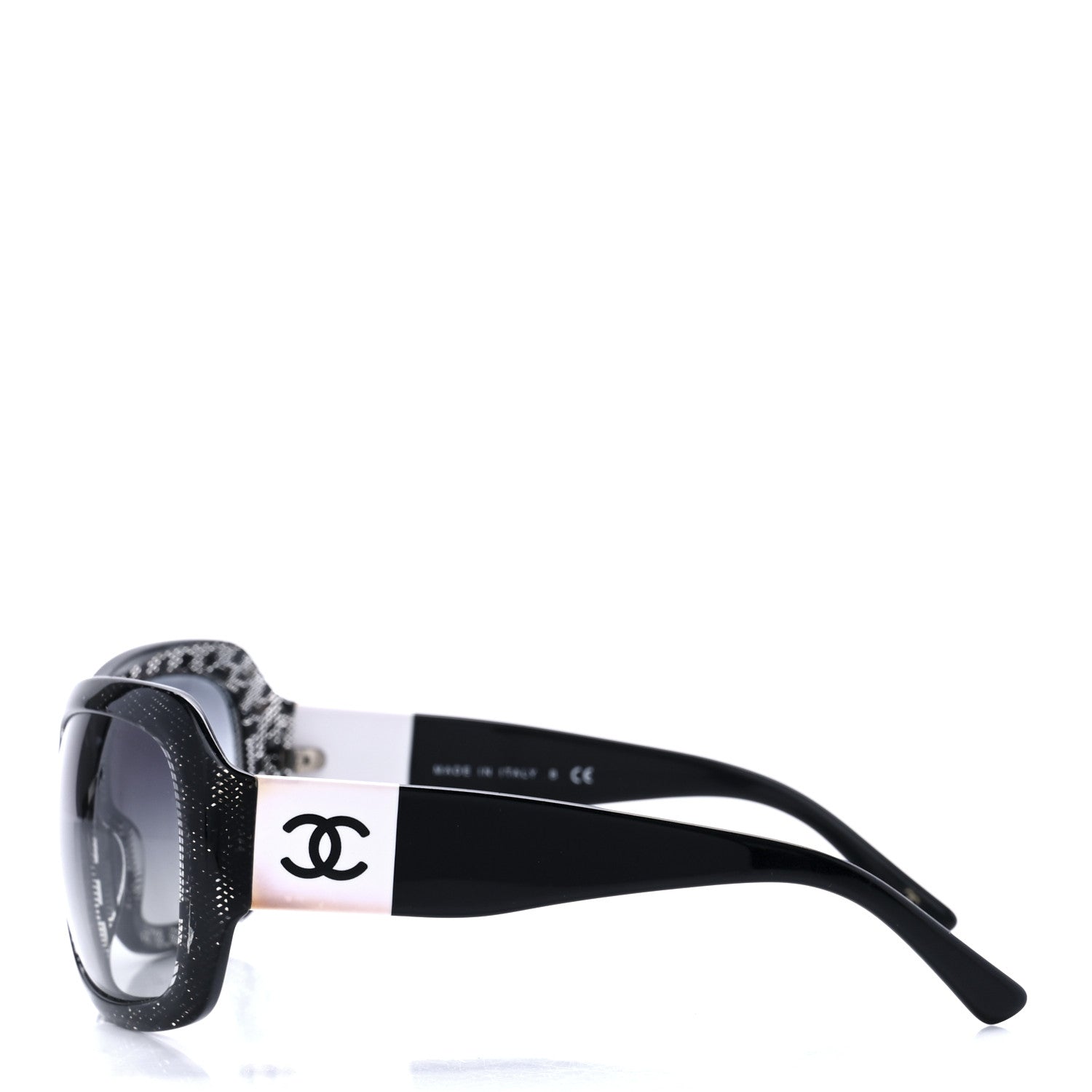 Chanel Acetate CC Lace Effect Sunglasses 5146 Black White 3 of 8