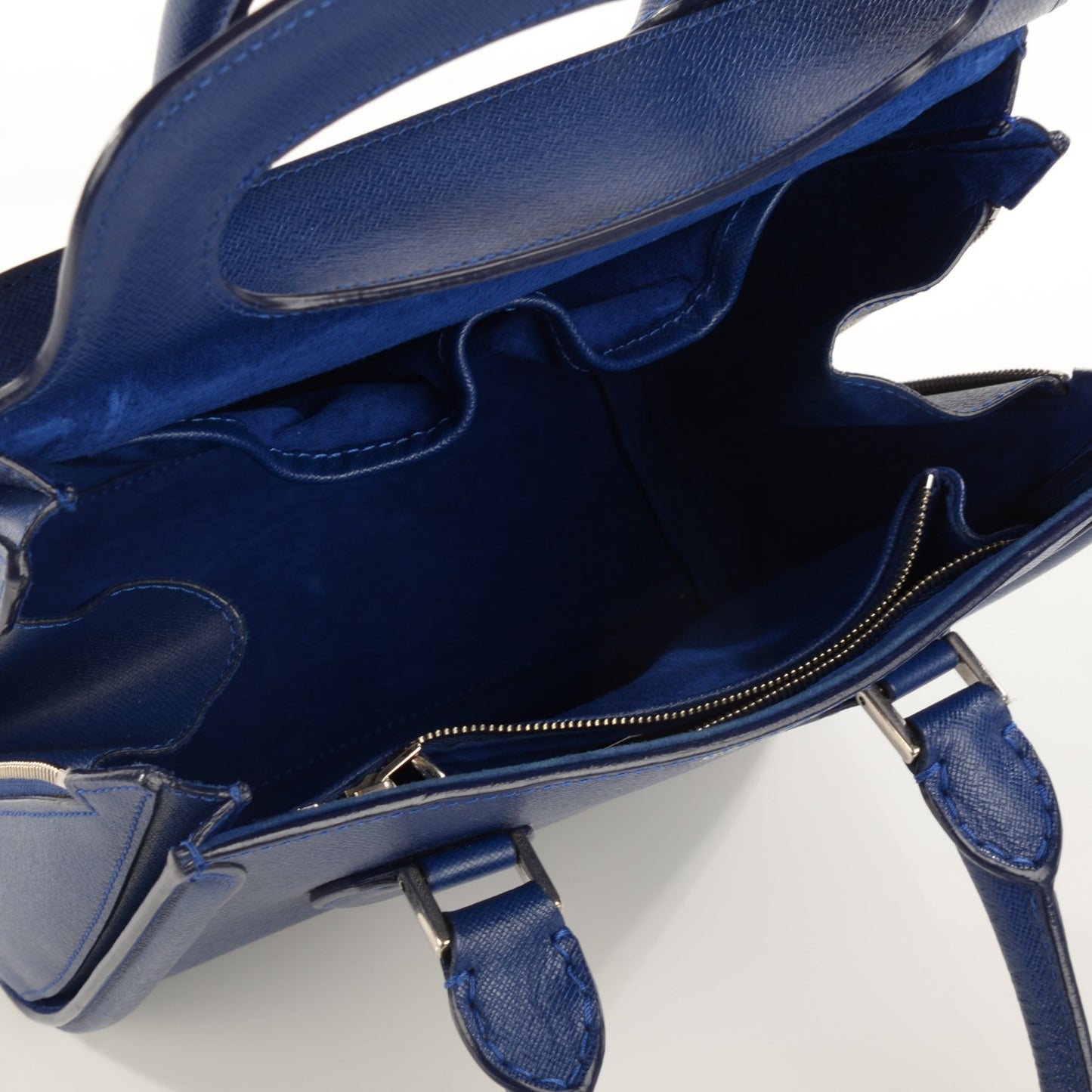 Grain Calfskin Small Heroine Blue