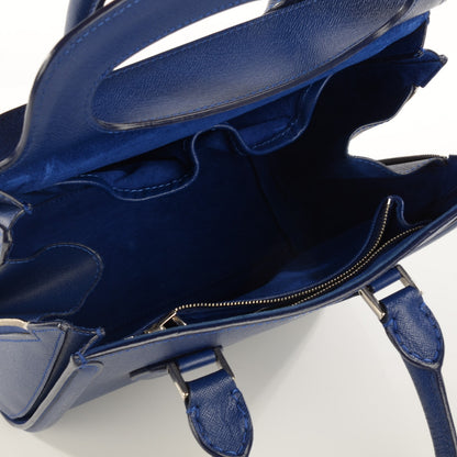 Alexander McQueen Grain Calfskin Small Heroine Blue 6 of 9