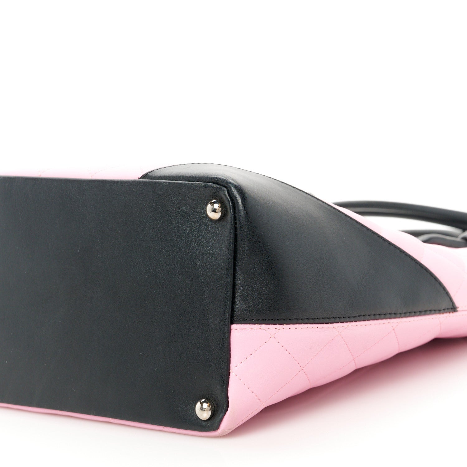 Chanel Calfskin Quilted Medium Cambon Tote Pink Black 10 of 10