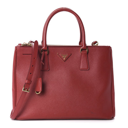 Prada Saffiano Medium Galleria Double Zip Tote Fuoco 1 of 13