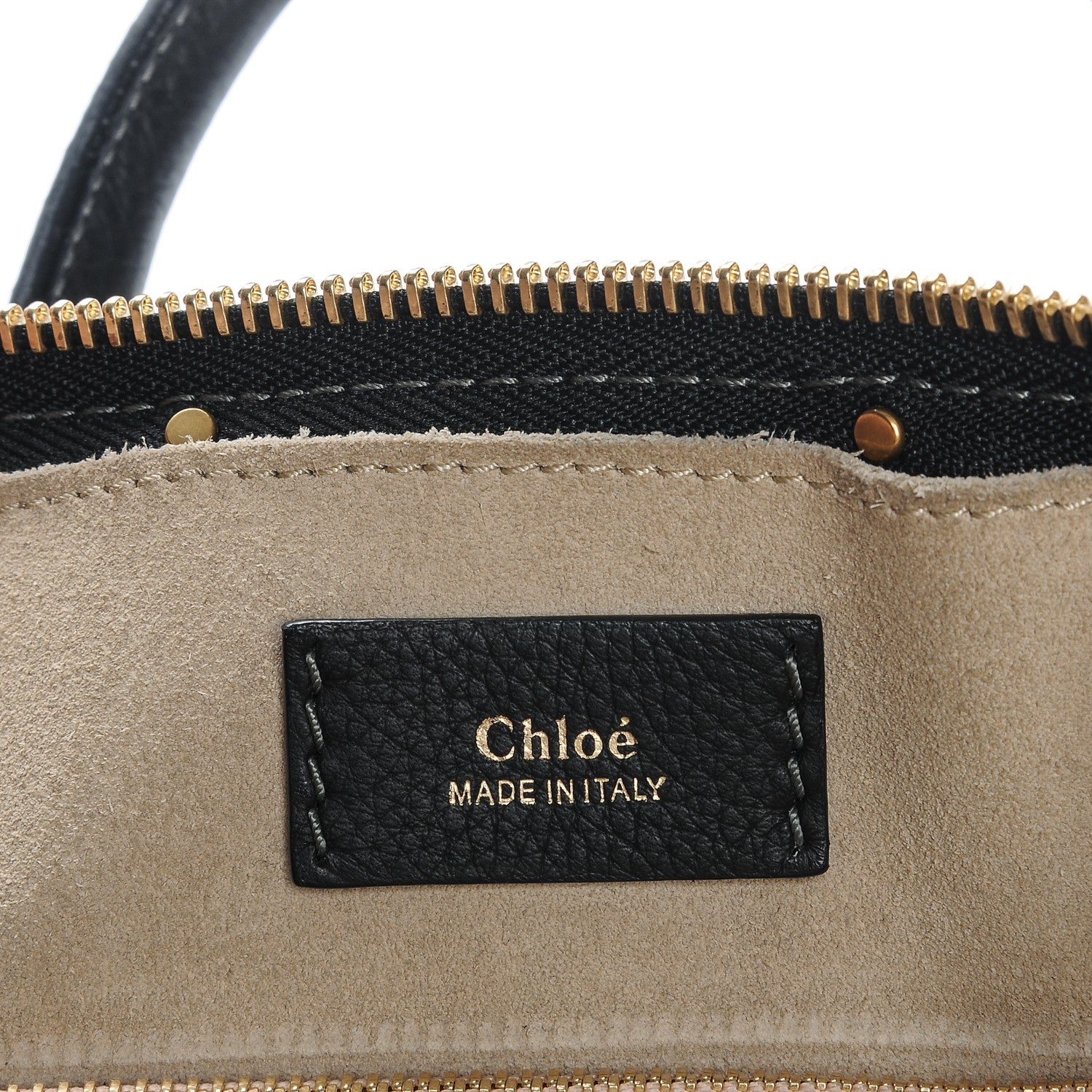 Chloe Grained Calfskin Hayley Double Carry Satchel Black 6 of 7