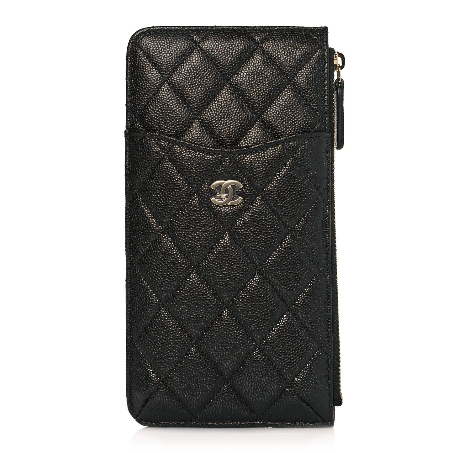 Caviar Quilted Classic iPhone Pouch Black