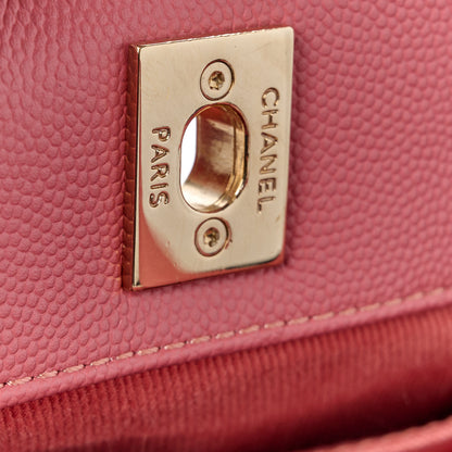 Chanel Caviar Quilted Small Business Affinity Shopping Bag Pink 7 of 12