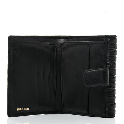 Miu Miu Nappa Matelasse Lux Flap Wallet Black 5 of 7