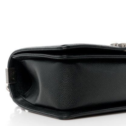 Chanel Caviar Chevron Quilted Medium Boy Flap Black 9 of 10