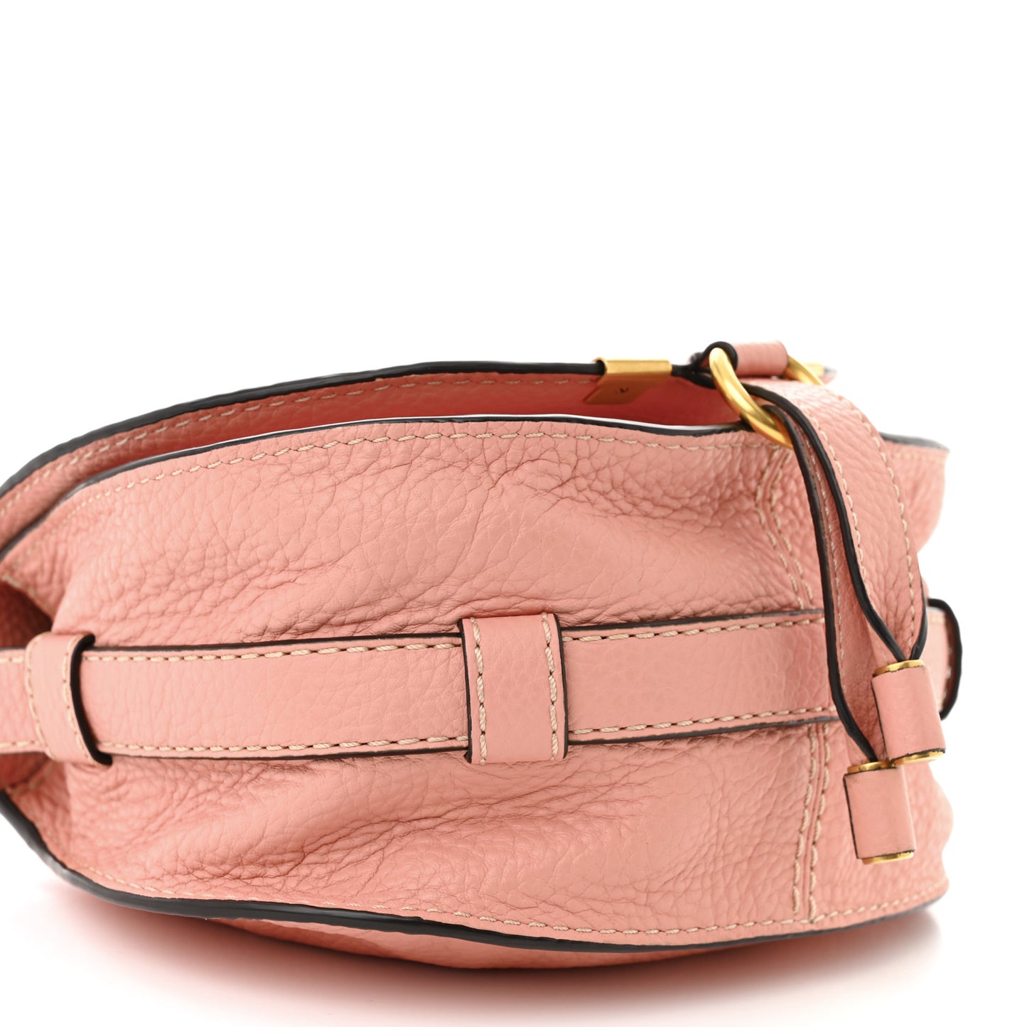 Calfskin Mini Marcie Round Crossbody Bag Fallow Pink