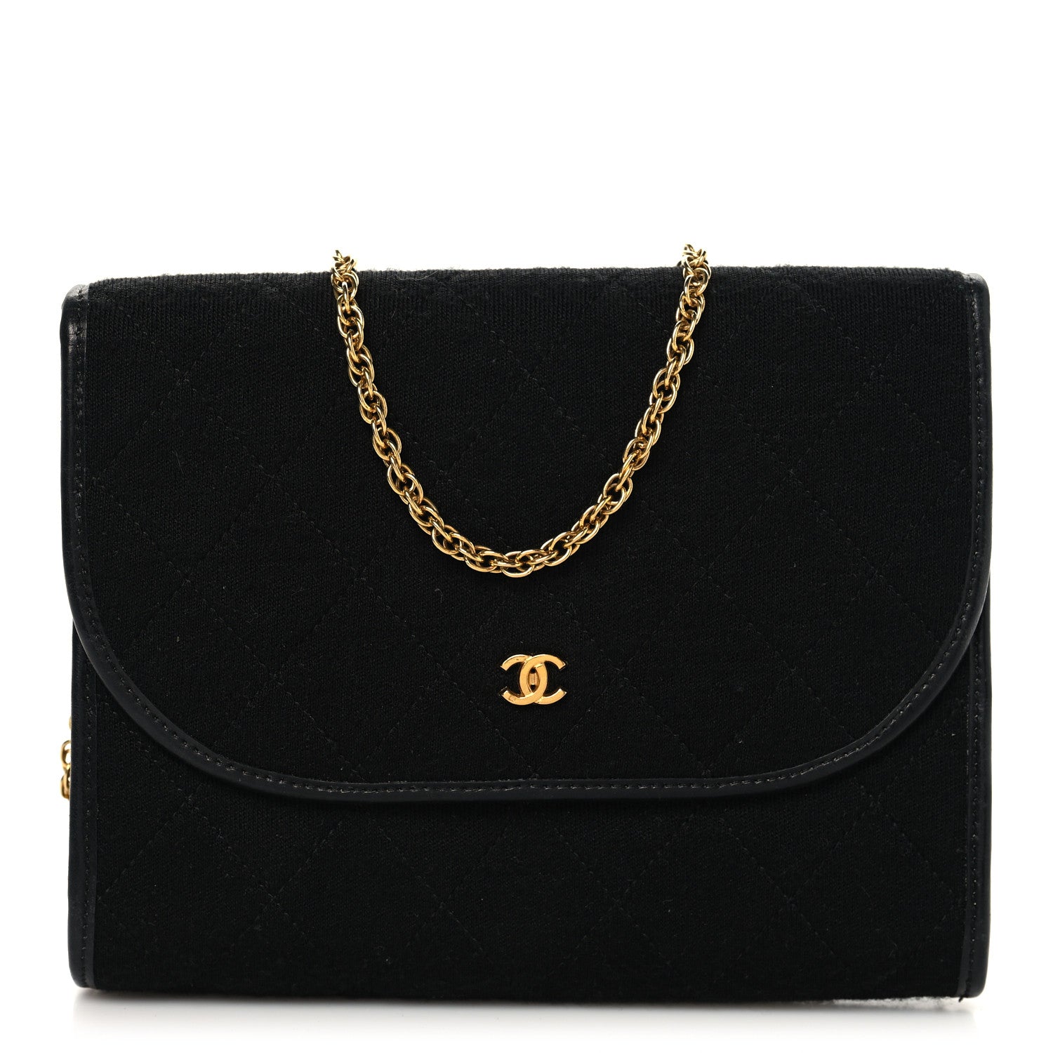 Chanel Jersey Quilted Mini Square Flap Black 1 of 11