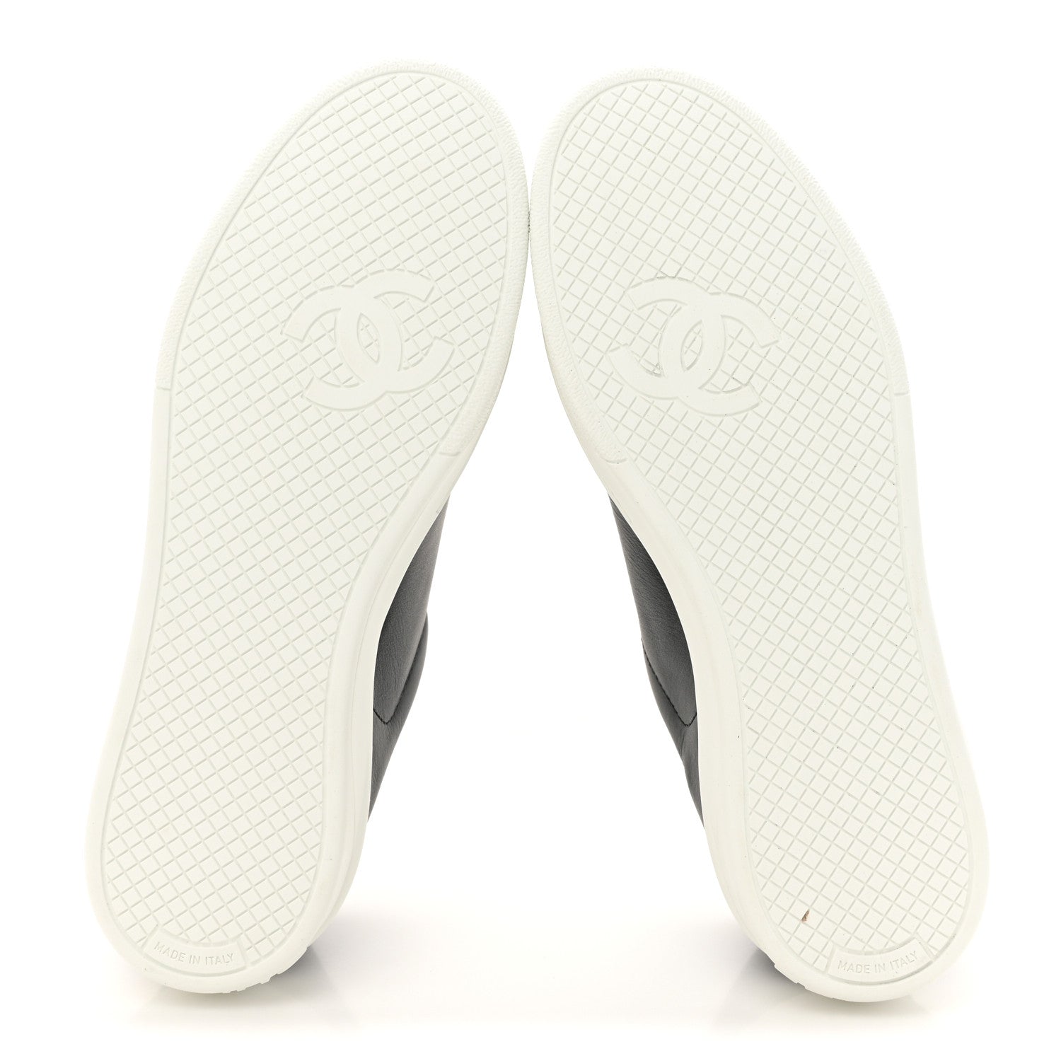 Chanel Calfskin CC Womens Sneakers 36.5 Black 6 of 9