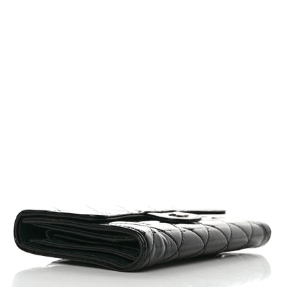 Chanel Patent Quilted Large Flap Wallet Black 4 of 8