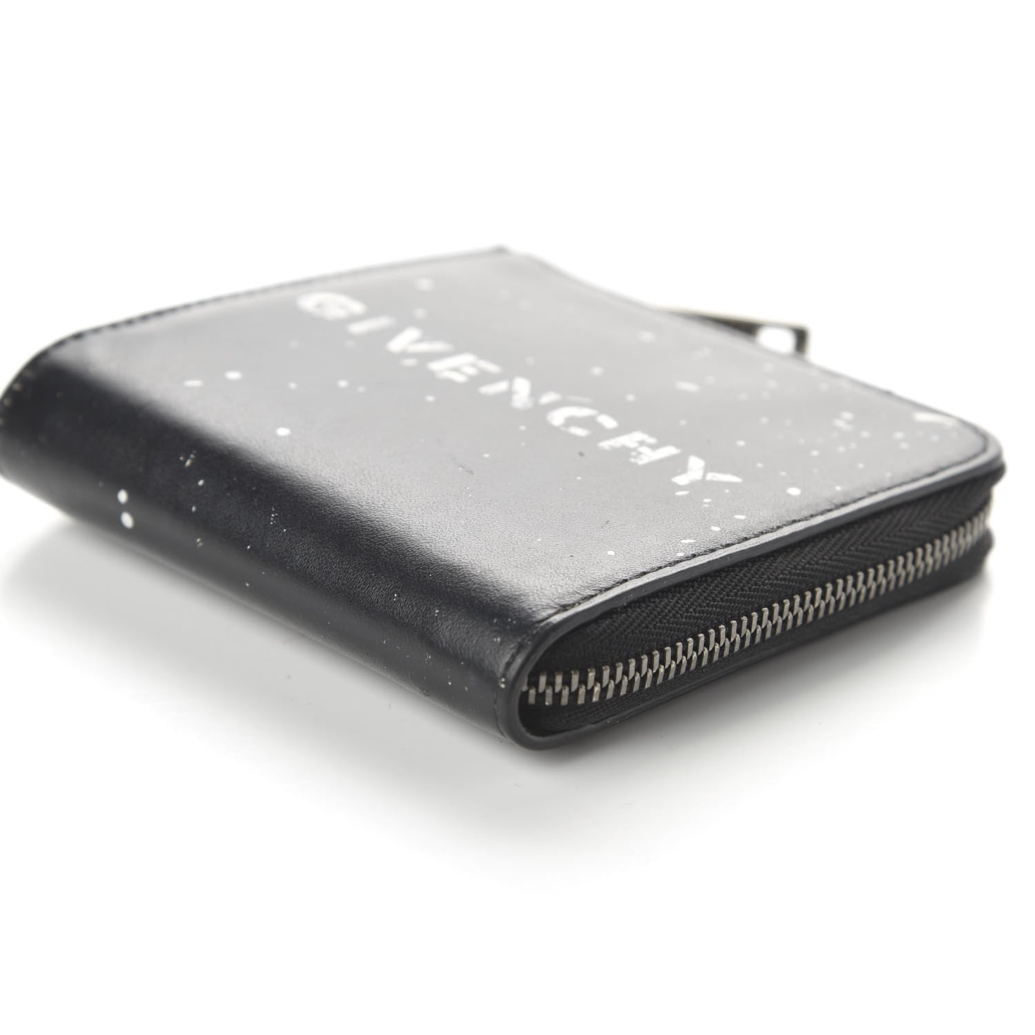 Givenchy Calfskin Gravity Logo Print Zip Wallet Black 7 of 10