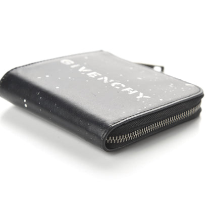 Givenchy Calfskin Gravity Logo Print Zip Wallet Black 7 of 10