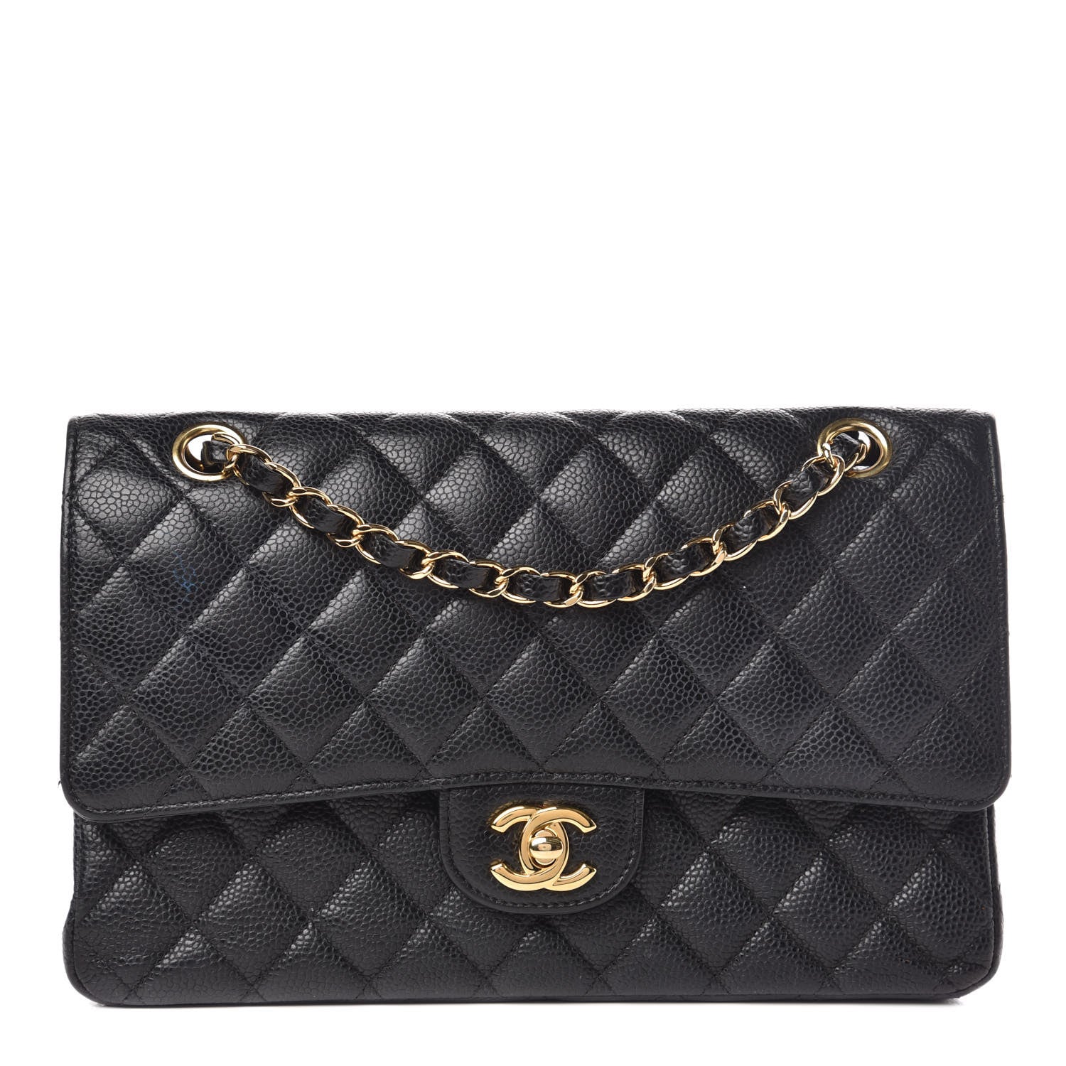 Chanel Caviar Quilted Medium Double Flap Black 1 of 13