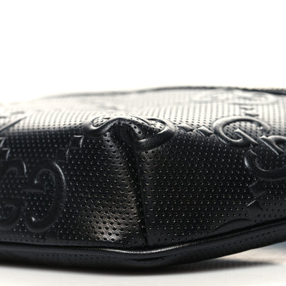 Gucci Calfskin GG Tennis Embossed Belt Bag Black 10 of 12