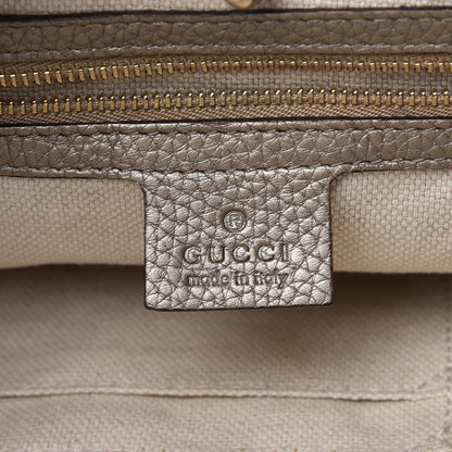 Gucci Metallic Pebbled Calfskin Medium Soho Chain Shoulder Bag Golden Beige 15 of 16
