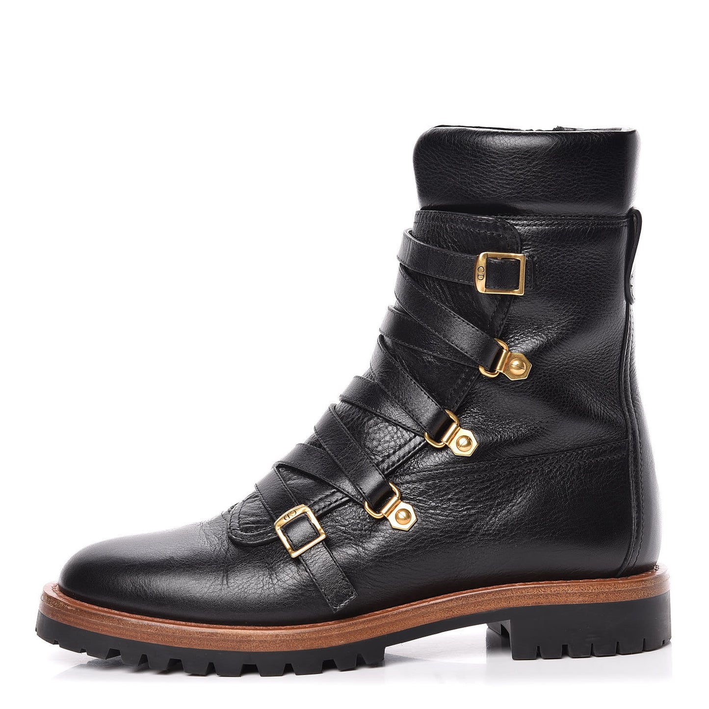 Shiny Calfskin Wildior Low Boot 38 Black