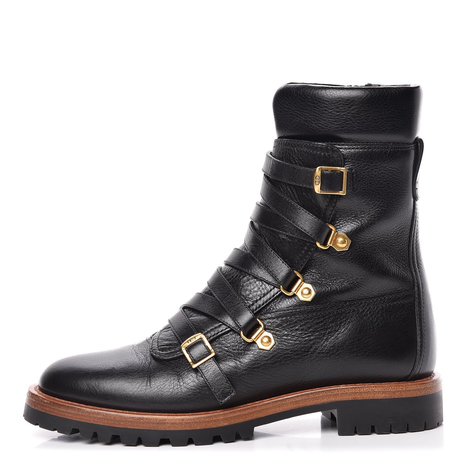 Christian Dior Shiny Calfskin Wildior Low Boot 38 Black 1 of 15