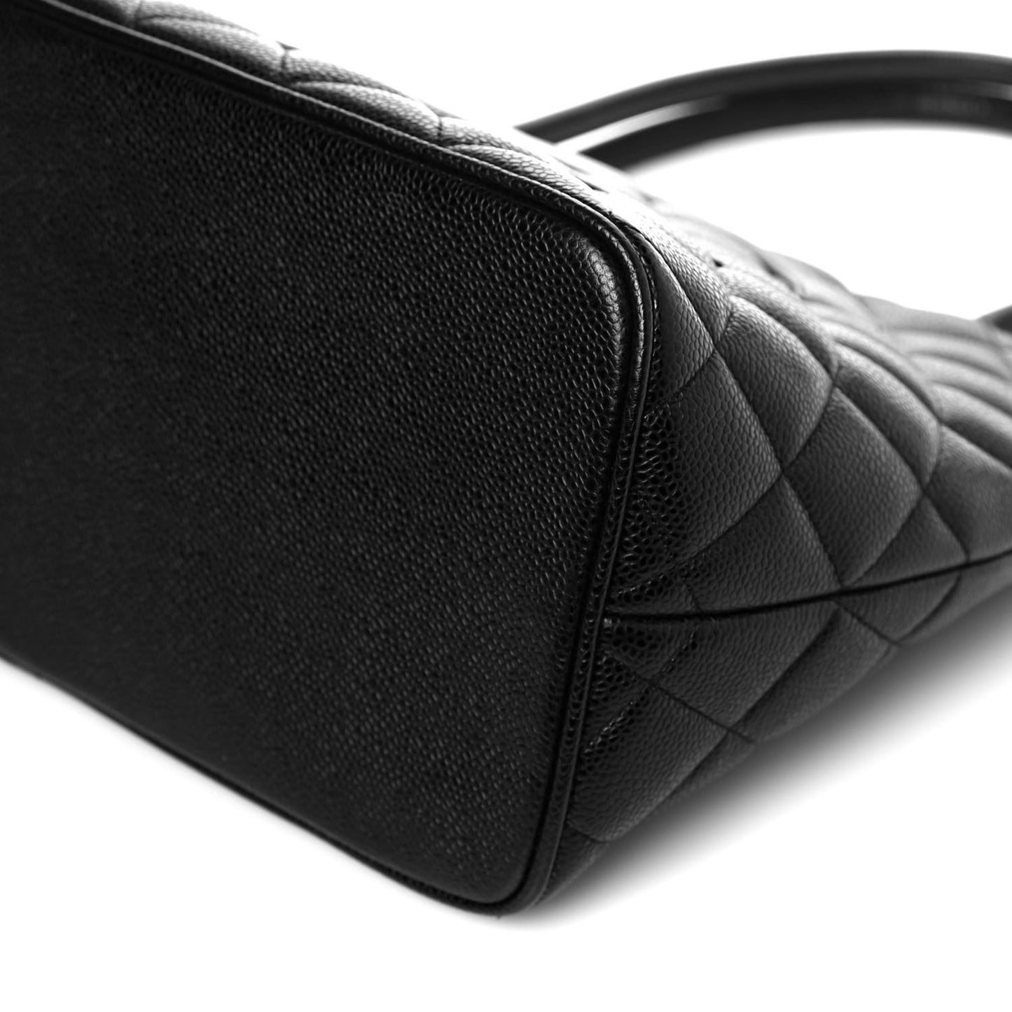 Caviar Quilted Medallion Tote Black