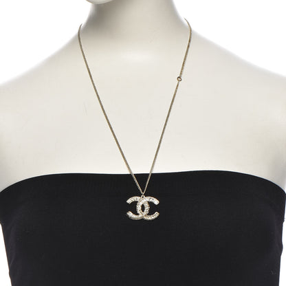 Chanel Baguette Crystal CC Necklace Light Gold 2 of 6
