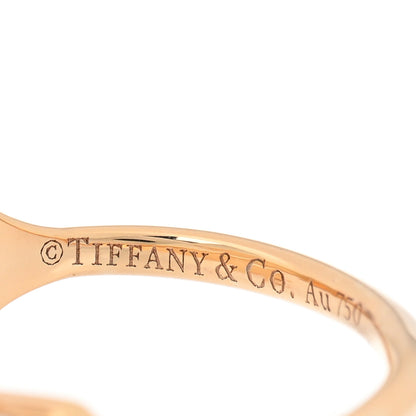 Tiffany 18K Rose Gold Diamond Victoria Vine Bypass Ring 49 4.75 4 of 5