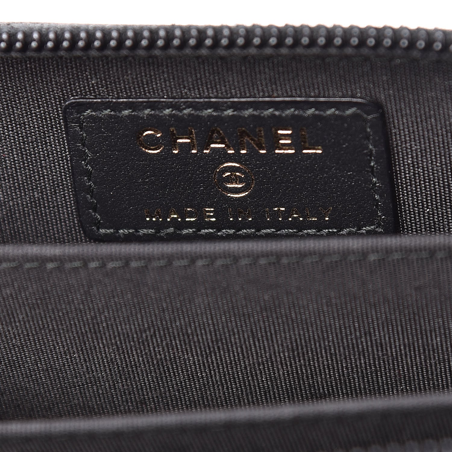 Chanel Caviar Quilted Boy Zip Around Coin Purse Wallet Black 6 of 7