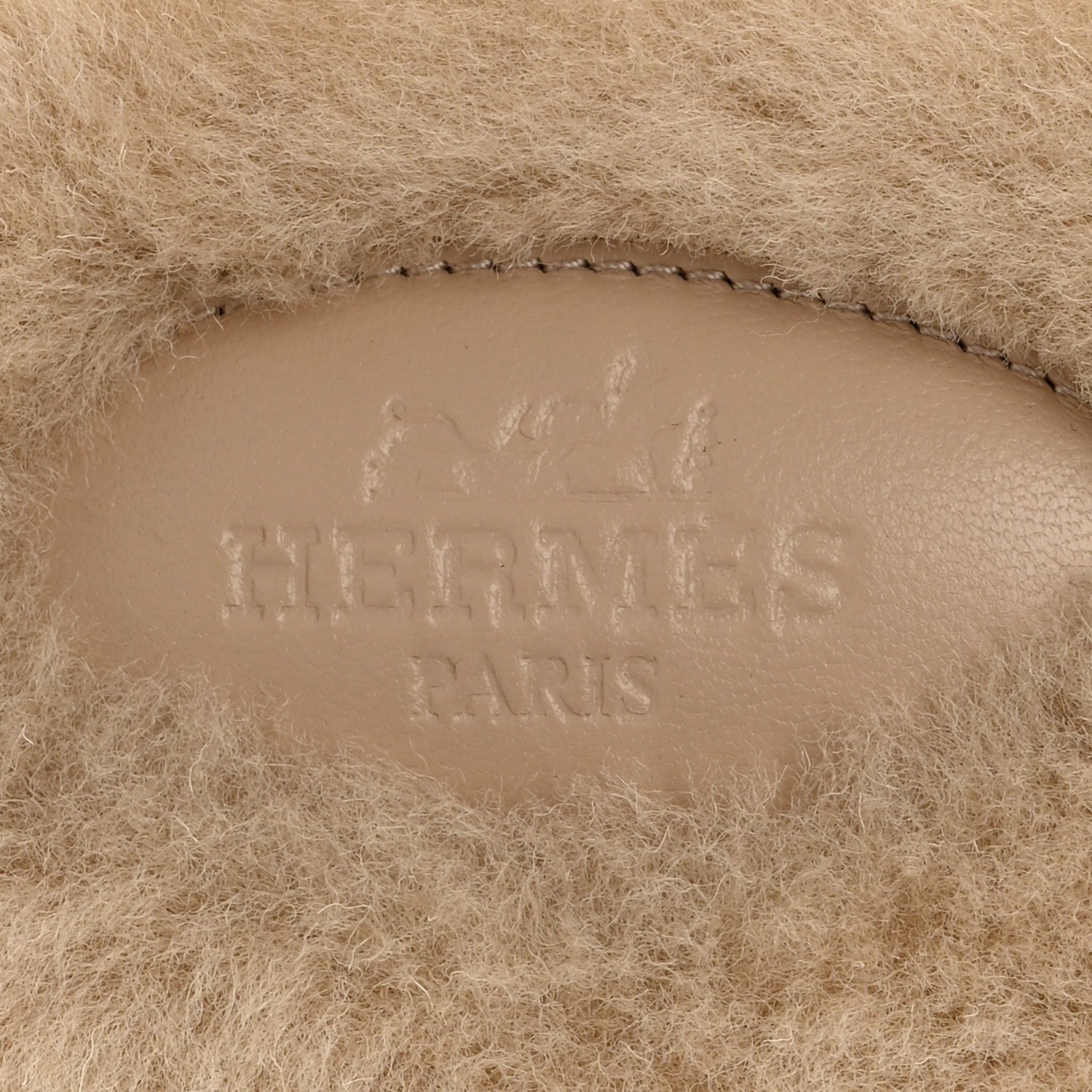 Hermes Woolskin Oran Sandals 40 Beige Argile 8 of 8