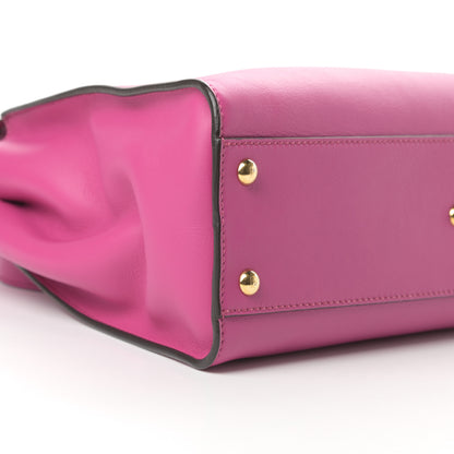 Fendi Vitello Seta Medium Peekaboo Iconic Satchel Magenta 11 of 12