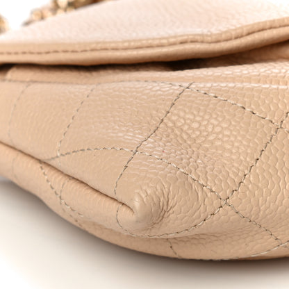 Chanel Caviar Half Moon Wallet On Chain WOC Beige 11 of 15