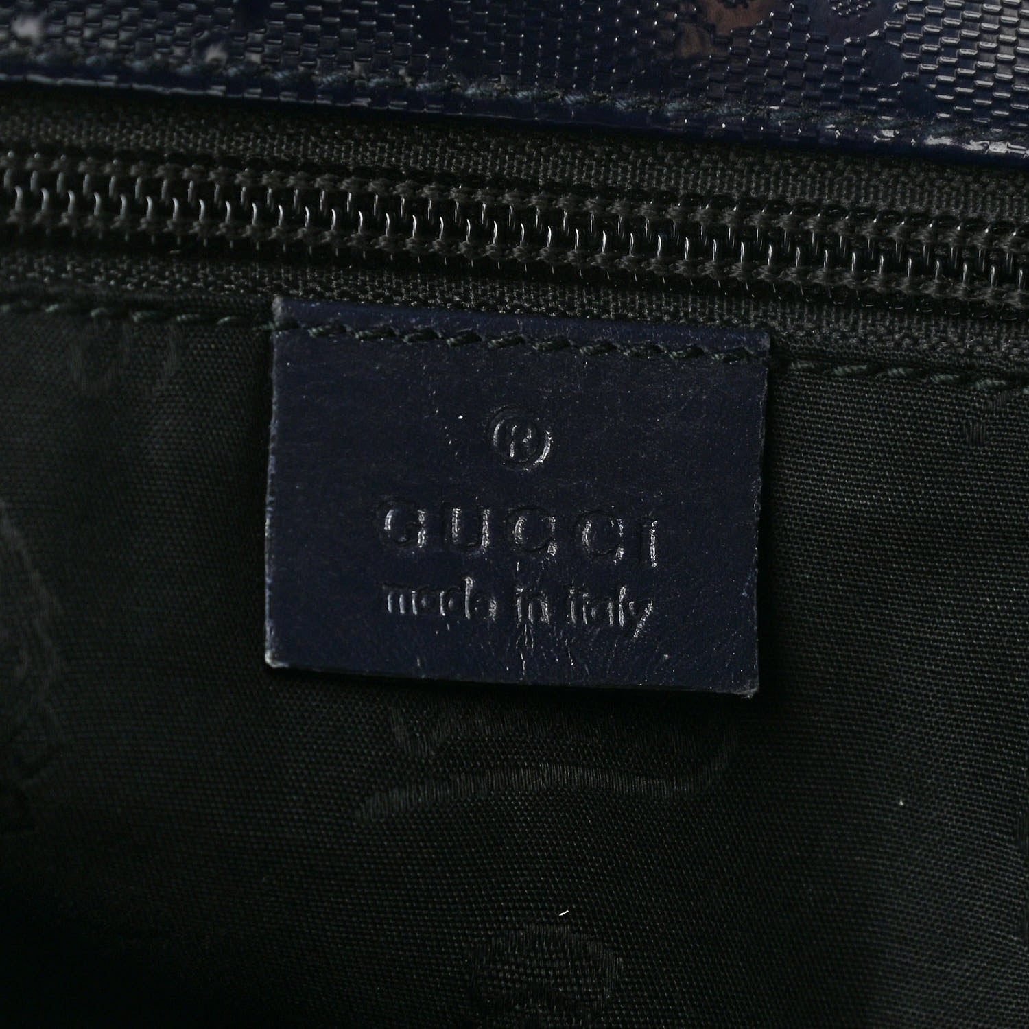 Gucci Imprime Monogram Large Double Buckle Flap Messenger Bag Black 6 of 11