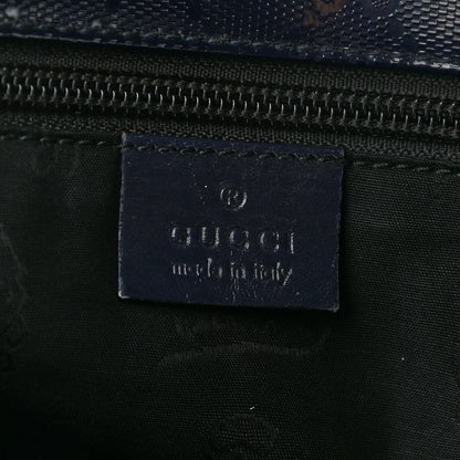 Gucci Imprime Monogram Large Double Buckle Flap Messenger Bag Black 6 of 11