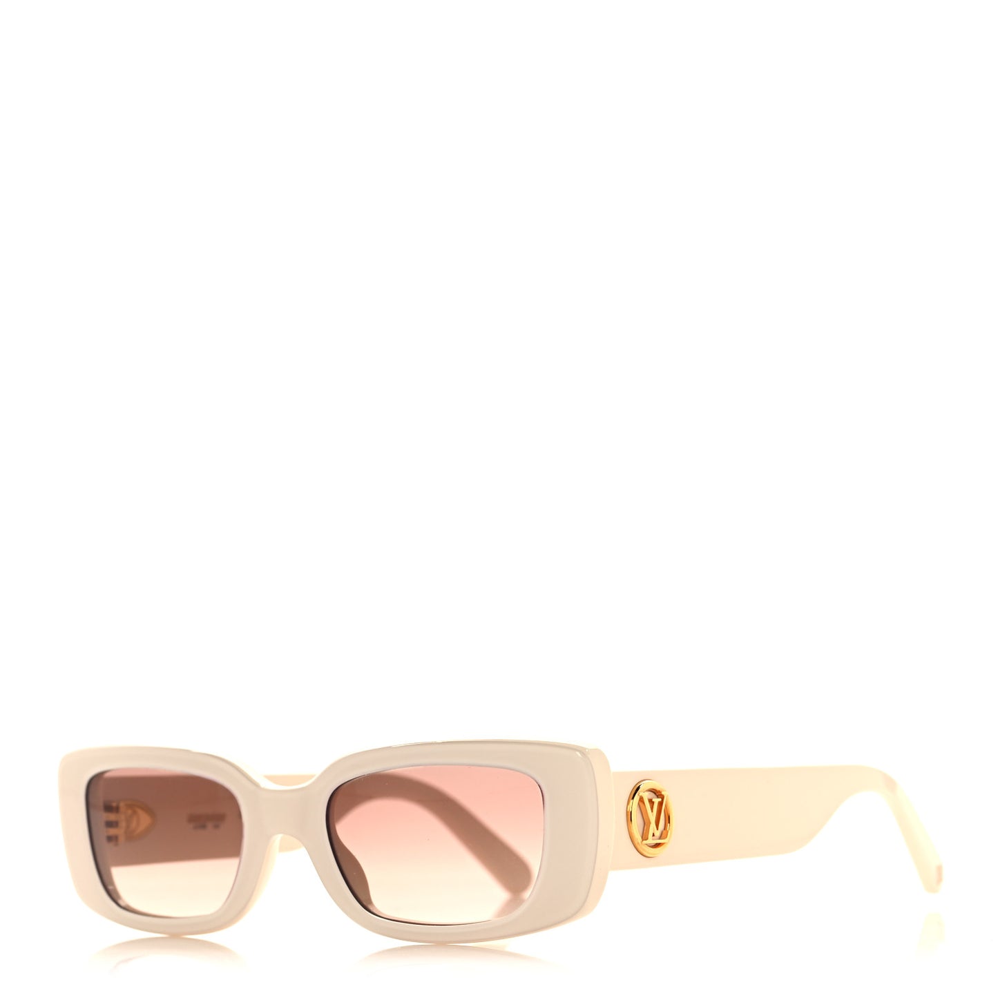 Acetate LV Circle Cat Eye Sunglasses Z2409W White