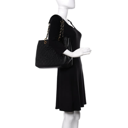 Chanel Caviar Quilted Grand Shopping Tote GST Black 2 of 14